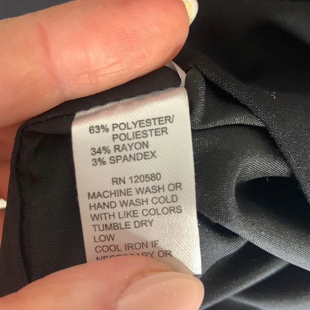 Amanda + Chelsea Black Pencil Skirt Size 4 Workwear Professional Stretch Career